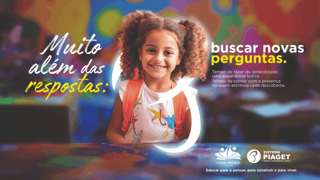 Menina feliz Sistema Piaget e Colégio ESCALA